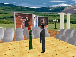 Competitors getting ready at the Virtual Ballroom
