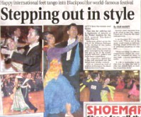 Gazette Article, with Photos from Blackpool. Centre: Robert Tang and Beverley Cayton-Tang
